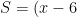 S=(x-6)(y-4)=(x-6)\left ( \frac{384}{x}-4 \right )